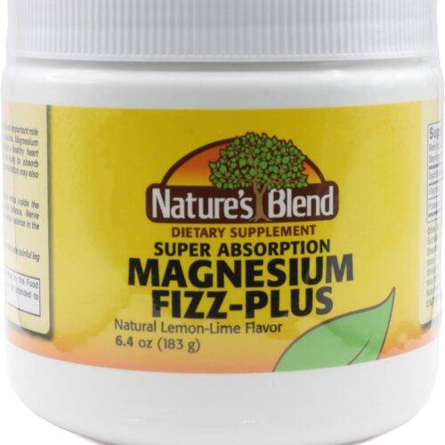 Nature's Blend Magnesium Fizz-Plus Lemon-Lime Flavor 6.4 oz Powder